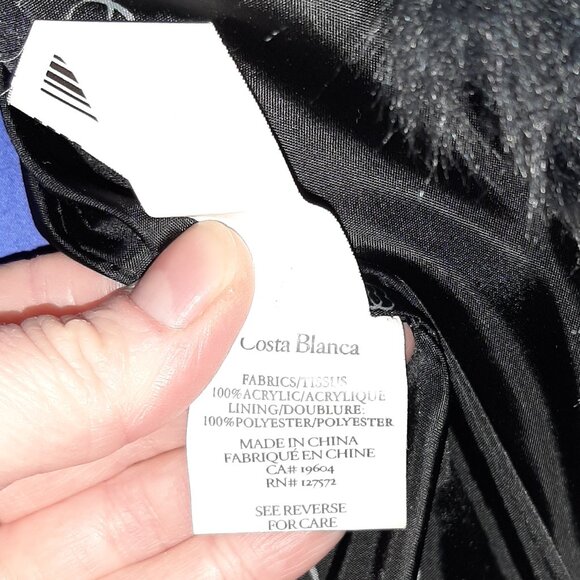 Y2K Le Château Blouse & Black Faux-Fur Vest from Costa Blanca. - Picture 12 of 16